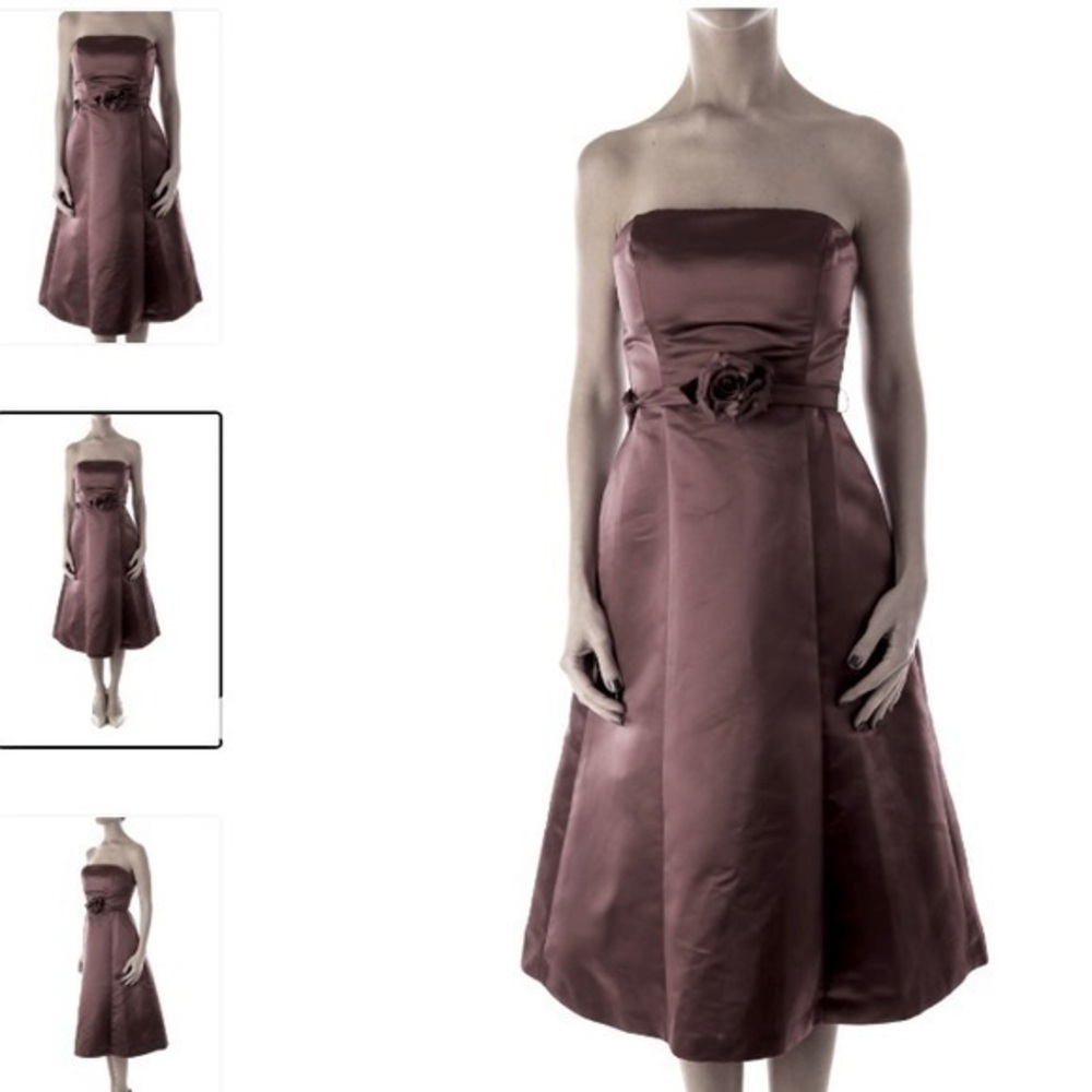 BCBGMaxAzria Satin Fit & Flare Dress